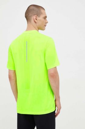 adidas Performance tricou de alergare Ultimate culoarea verde, neted