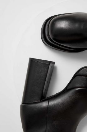 Answear Lab cizme de piele X limited collection NO SHAME femei, culoarea negru, cu toc drept