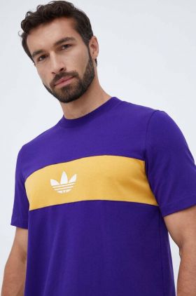 adidas Originals tricou din bumbac culoarea violet, modelator