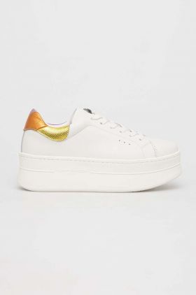 Kurt Geiger London sneakers din piele Laney Pumped culoarea alb, 9991919109