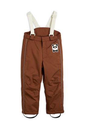 Mini Rodini pantaloni de schi pentru copii culoarea maro