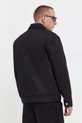 Tommy Jeans geaca barbati, culoarea negru, de iarna, oversize