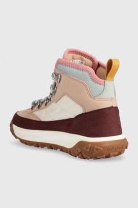 Timberland pantofi GS Motion6 Mid F/L WP femei, culoarea bej, cu toc plat, TB0A2MVHDR11