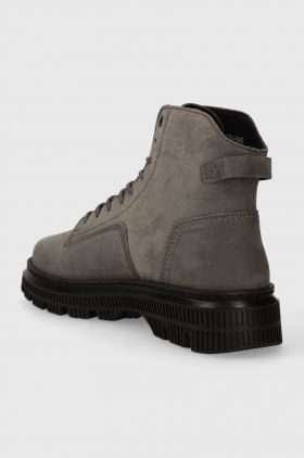 G-Star Raw cizme din piele intoarsa VETAR MID OIL barbati, culoarea gri, 2342052704.BLK