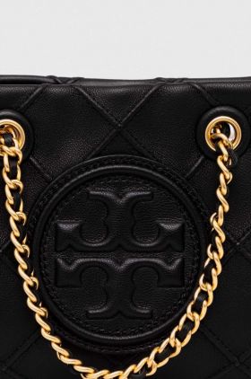 Tory Burch geantă din piele cu două fețe culoarea negru