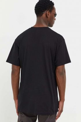 Vans tricou din bumbac culoarea negru, cu imprimeu