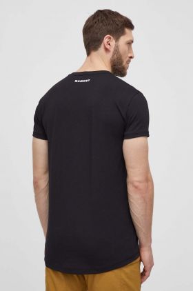 Mammut tricou Seon barbati, culoarea negru, neted