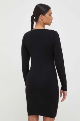 Silvian Heach rochie din amestec de lana culoarea negru, mini, drept