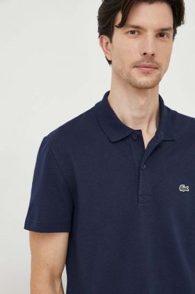 Lacoste tricou polo bărbați, culoarea bleumarin, uni