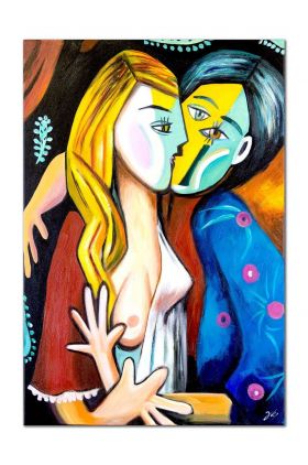 reproducere pictată în ulei Pablo Picasso, Pocałunek, 60 x 90 cm