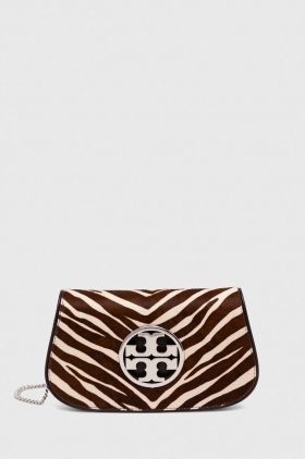 Tory Burch poseta de piele culoarea maro