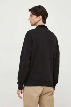 Lacoste pulover de bumbac culoarea negru, cu turtleneck