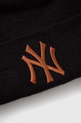 New Era caciula culoarea negru, din tricot gros, NEW YORK YANKEES