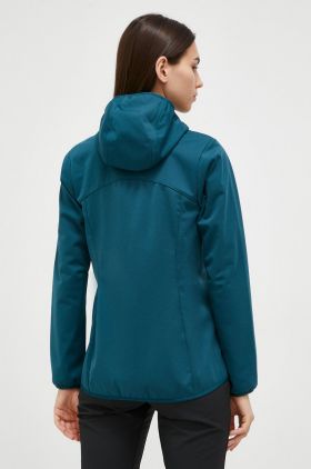 Jack Wolfskin jacheta de exterior Windhain Hoody culoarea turcoaz