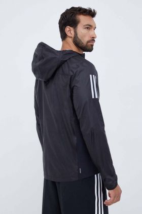 adidas Performance windbreaker Own the Run culoarea negru, de tranzitie