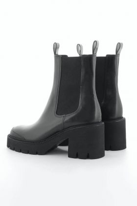 Kennel & Schmenger ghete chelsea de piele Glossy femei, culoarea negru, cu toc drept, 21-54580.720