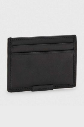 AllSaints carcasa din piele DOVE CARDHOLDER culoarea negru