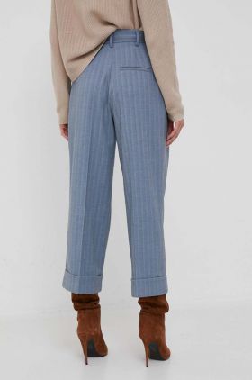 Sisley pantaloni femei, lat, high waist