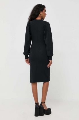 Karl Lagerfeld rochie culoarea negru, mini, mulata