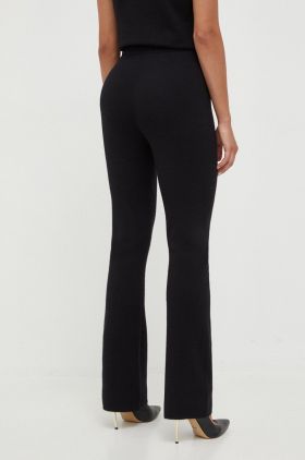 Silvian Heach pantaloni femei, culoarea negru, drept, high waist