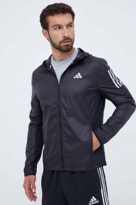 adidas Performance windbreaker Own the Run culoarea negru, de tranzitie