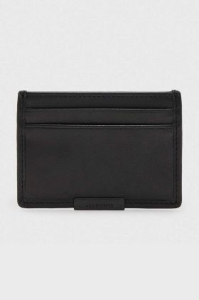 AllSaints carcasa din piele DOVE CARDHOLDER culoarea negru