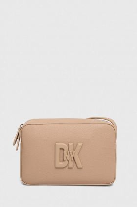 Dkny poseta de piele culoarea bej