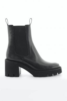 Kennel & Schmenger ghete chelsea de piele Glossy femei, culoarea negru, cu toc drept, 21-54580.720