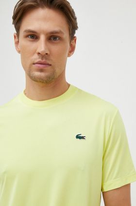 Lacoste tricou barbati, culoarea verde, neted