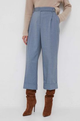 Sisley pantaloni femei, lat, high waist