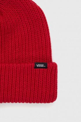 Vans caciula culoarea rosu, din tricot gros