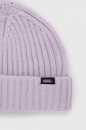 Vans caciula culoarea violet, din tricot gros