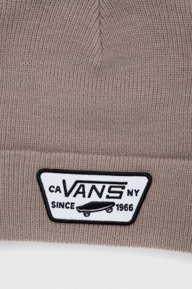 Vans caciula culoarea bej, din tricot gros