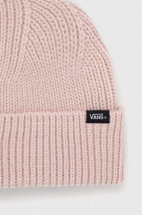 Vans caciula culoarea roz, din tricot gros