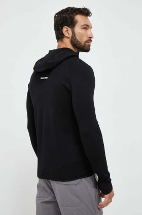 Mammut hanorac Aconcagua ML Hooded culoarea negru, cu glugă, neted