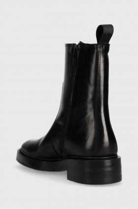 Gant cizme de piele Fallwi femei, culoarea negru, cu toc plat, 27541334.G00