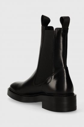 Gant cizme de piele Fallwi femei, culoarea negru, cu toc plat, 27551333.G00