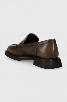 Vagabond Shoemakers mocasini de piele JACLYN femei, culoarea maro, cu toc plat, 5638.118.19