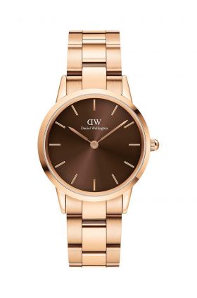 Daniel Wellington ceas Iconic Link Amber 32 femei, culoarea auriu