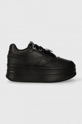 Karl Lagerfeld sneakers din piele KOBO III KC culoarea negru, KL65020