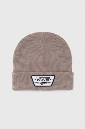 Vans caciula culoarea bej, din tricot gros