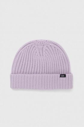 Vans caciula culoarea violet, din tricot gros