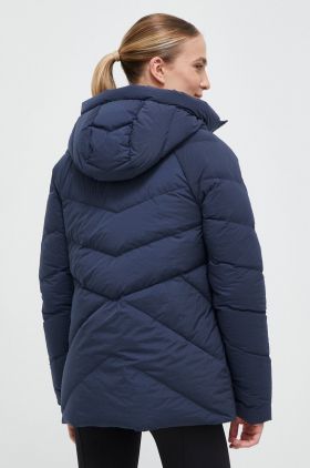 Jack Wolfskin geaca de puf femei, culoarea albastru marin, de iarna