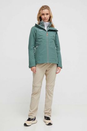 Mammut geaca sport Convey 3 in 1 HS Hooded culoarea verde, gore-tex