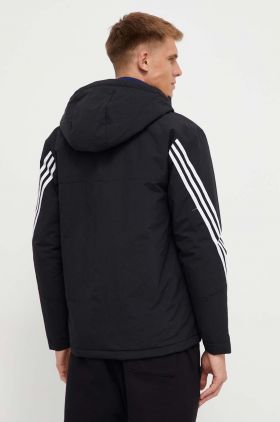 adidas geaca barbati, culoarea negru, de tranzitie