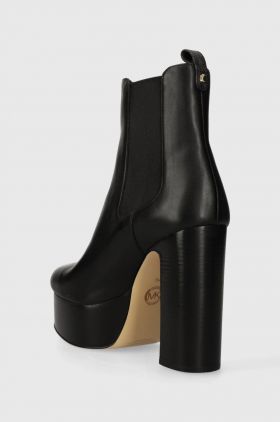 MICHAEL Michael Kors ghete chelsea de piele Natasha femei, culoarea negru, cu toc drept, 40F3NAME5L