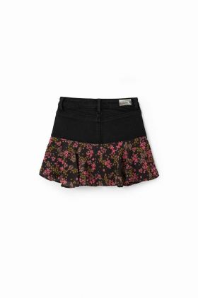 Desigual fusta fete culoarea negru, mini, evazati