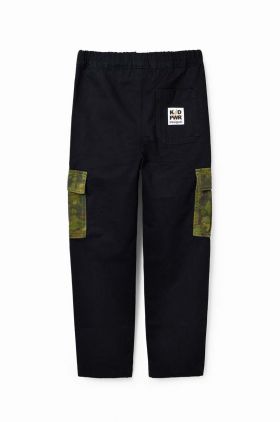 Desigual pantaloni de trening pentru copii culoarea negru