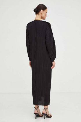 By Malene Birger rochie culoarea negru, midi, oversize