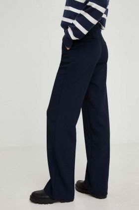 Answear Lab pantaloni femei, culoarea negru, drept, high waist